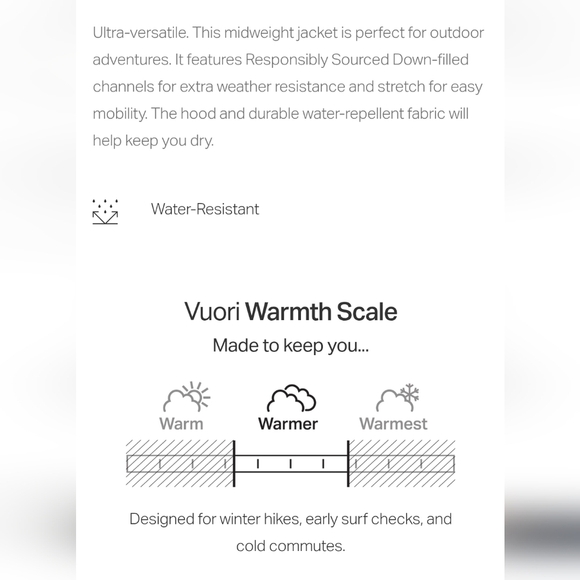 Vuori Black Puffer Jacket with High Collar and Slim Fit - Picture 7 of 7